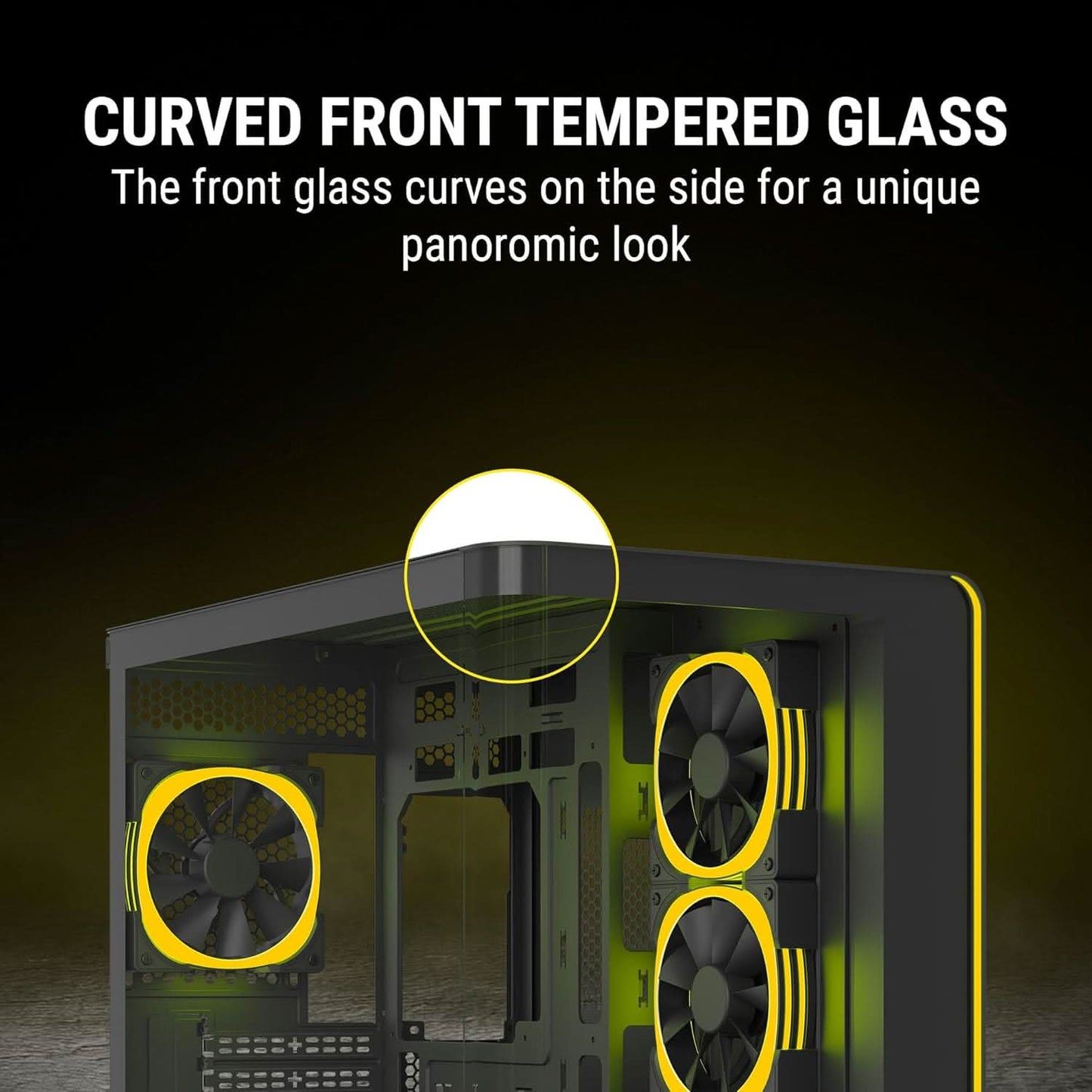 ANT ESPORTS CRYSTAL ARC ARGB ATX MID TOWER CASE BLACK
