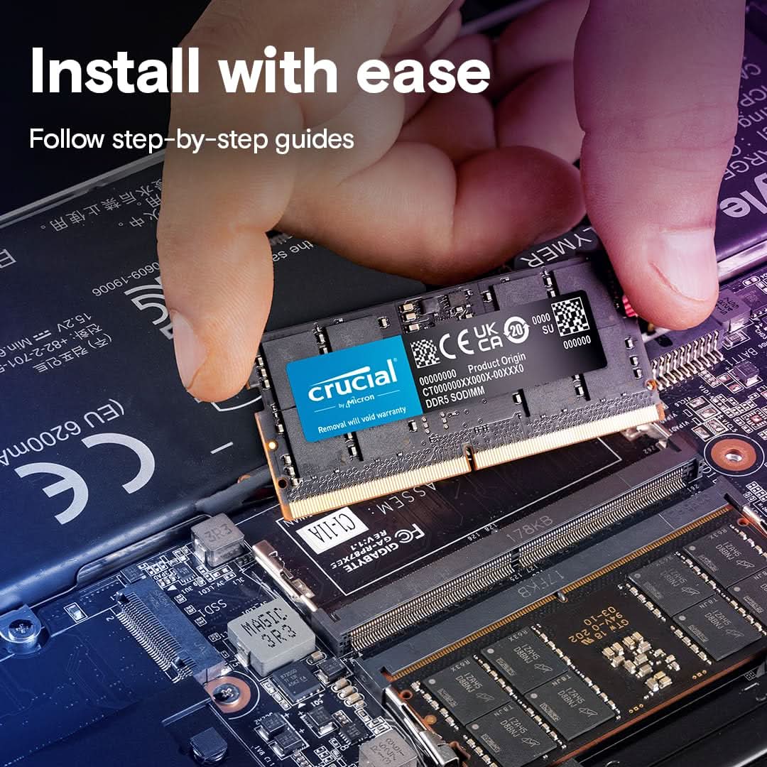 Crucial Laptop 12GB DDR5 5600MHz CT12G56C46S5 RAM