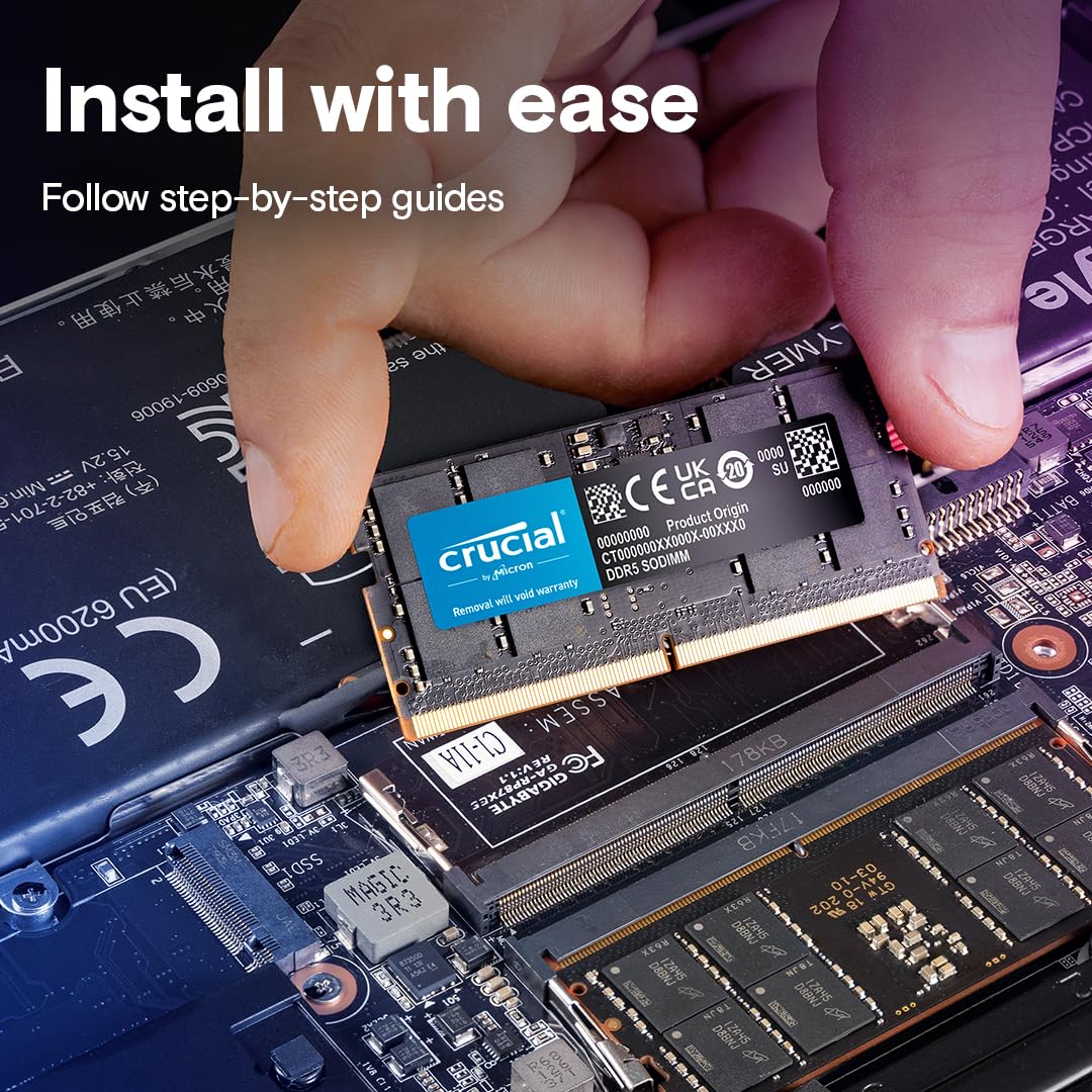 CRUCIAL 24GB DDR5-5600 SODIMM CL46 (16GBIT) RAM CT24G56C46S5