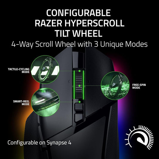 RAZER BASILISK V3 PRO 35K - ERGONOMIC WIRELESS GAMING MOUSE RZ01-05240100-R3A1