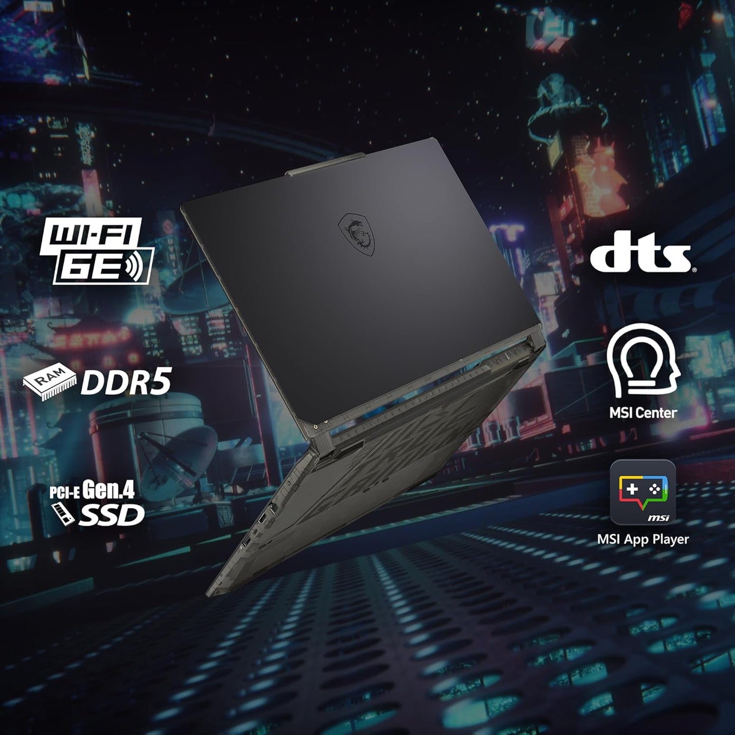 MSI 15 AI-A1VEK CYBORG 051IN [ULTRA5-125H 14TH GEN/16GB/1TB SSD/WIN11 HOME/15.6 INCH/6GB-RTX4050 GRAPHICS /1 YEAR(S)/BLACK]
