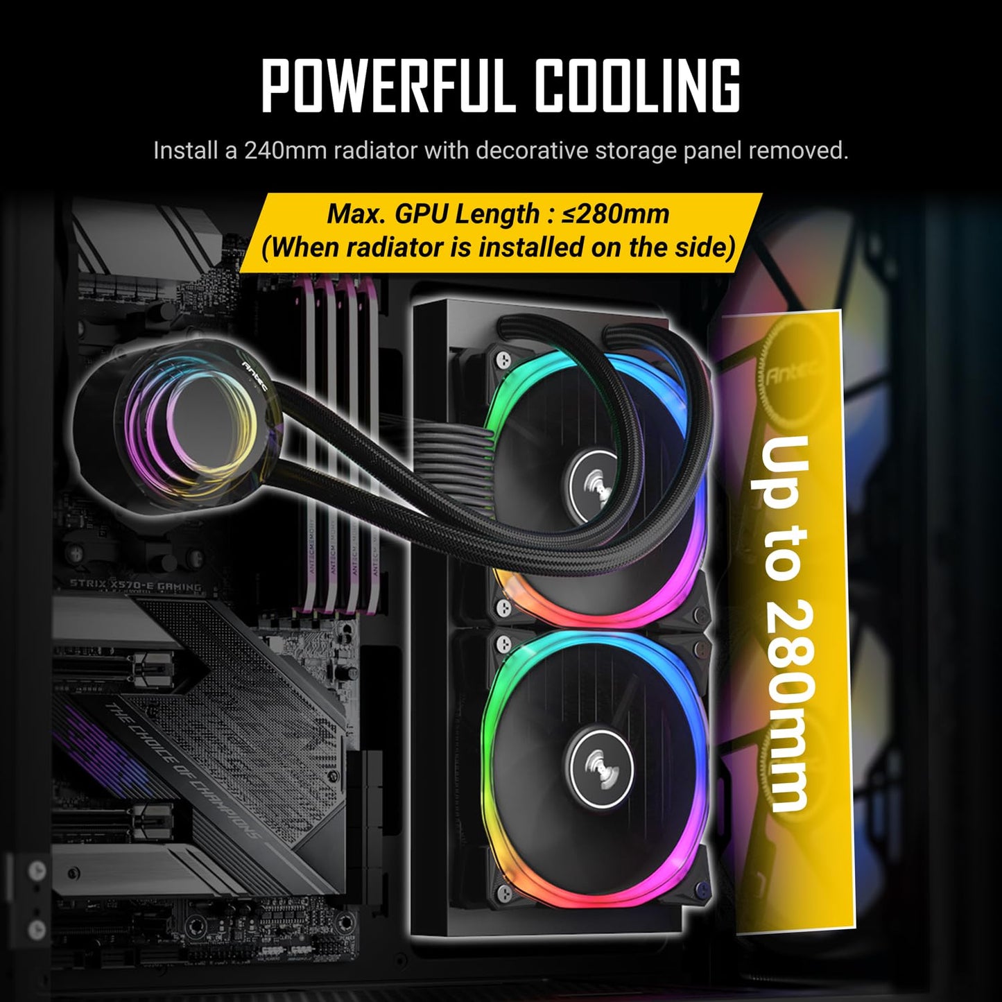 ANTEC NX416L ARGB (ATX) MID TOWER CABINET (BLACK)
