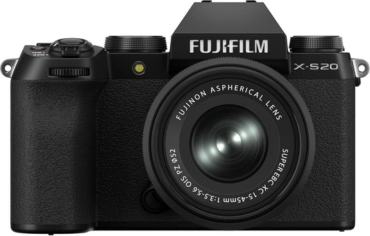 FUJIFILM X-S20 MIRRORLESS DIGITAL CAMERA XC15-45MM LENS KIT BLACK