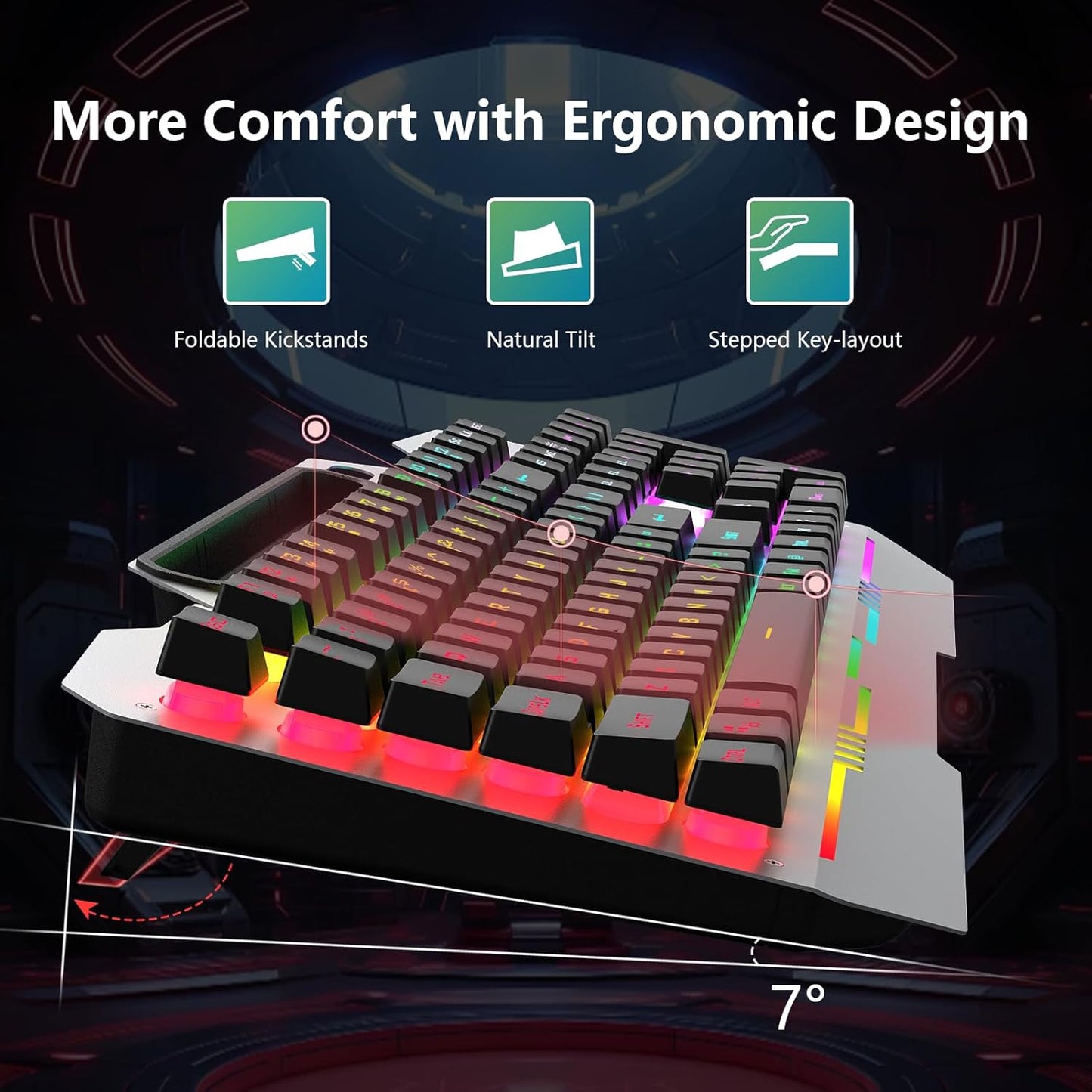 AULA T102 MEMBRANE GAMING KEYBOARD