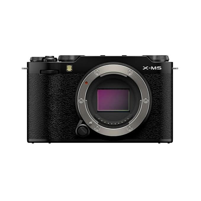 FUJIFILM X-M5 26.1MP APS-C X-TRANS CMOS 4|RETRO STYLE MIRRORLESS COMPACT TRAVEL CAMERA|6.2K VLOGGING|HIGH SPEED RECORDING FHD 240FPS|ADVANCE AF FOR STREET/LIFESTYLE/AMATEURS (BODY ONLY) -BLACK