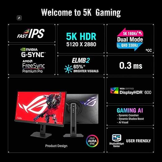 ASUS XG27JCG 27 Inches QHD Fast IPS Monitor
