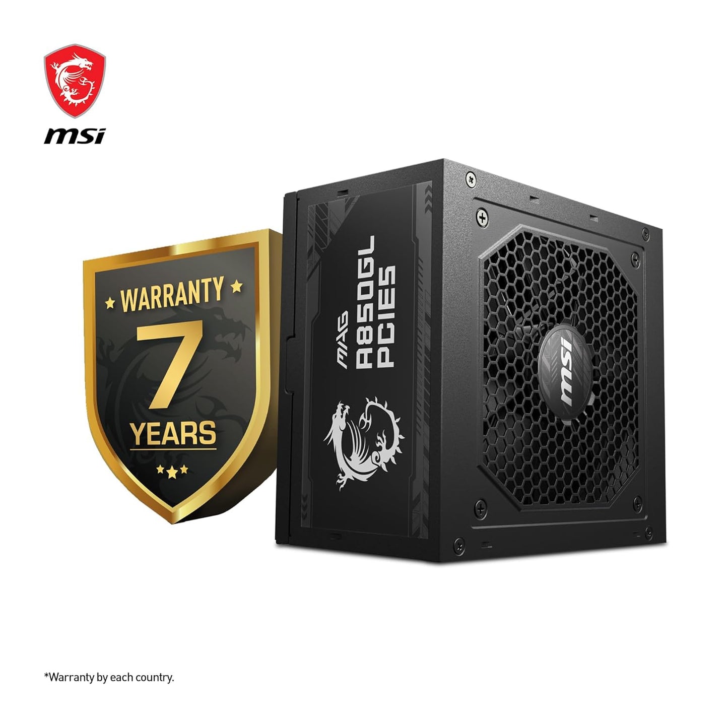 MSI MAG A850GL PCIE5 850W 80 PLUS GOLD FULLY MODULAR POWER SUPPLY