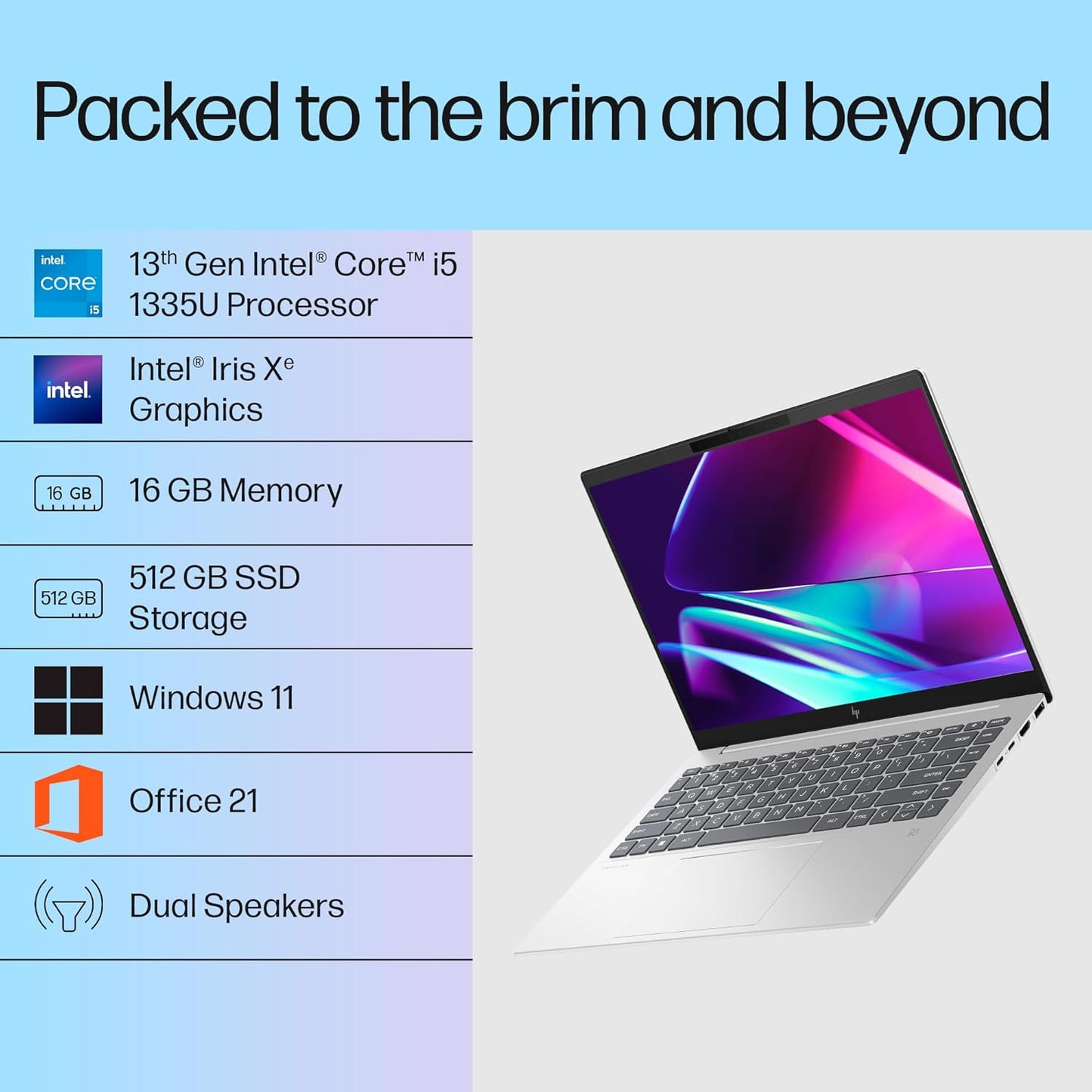 HP PAV PLUS 14-EW0116TU [CI5-1335U 13TH GEN/16GB/512GB SSD/WIN11 HOME+MSO/14.0 INCH/INTEGRATED GRAPHICS /1 YEAR(S)/SILVER] LAPTOP