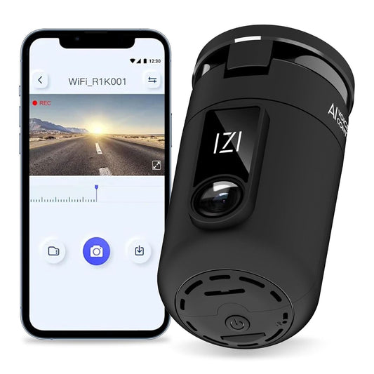IZI Drive360 Dash Cam for Car, 360 Rotatable Car Camera, AI Voice Control, Full HD 1080P @30FPS, 170 Wide Lens, 24/7 Parking & Impact Detection, 128GB Support, Type-C Fast Connect, Built-in Mic