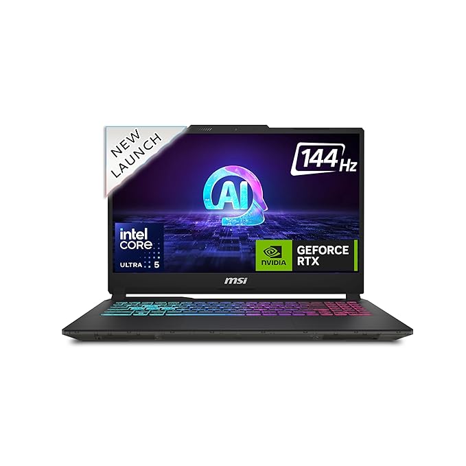 MSI 15 AI-A1VEK CYBORG 051IN [ULTRA5-125H 14TH GEN/16GB/1TB SSD/WIN11 HOME/15.6 INCH/6GB-RTX4050 GRAPHICS /1 YEAR(S)/BLACK]