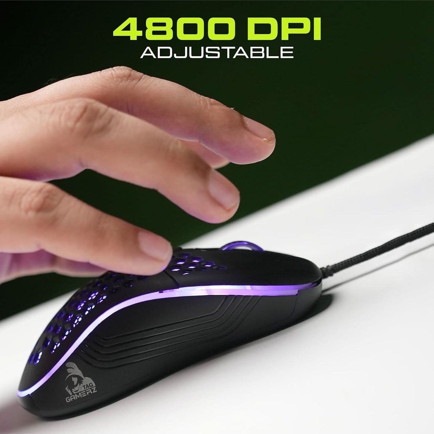 TAG Gamerz Fusion RGB USB Wired Gaming Mouse Black