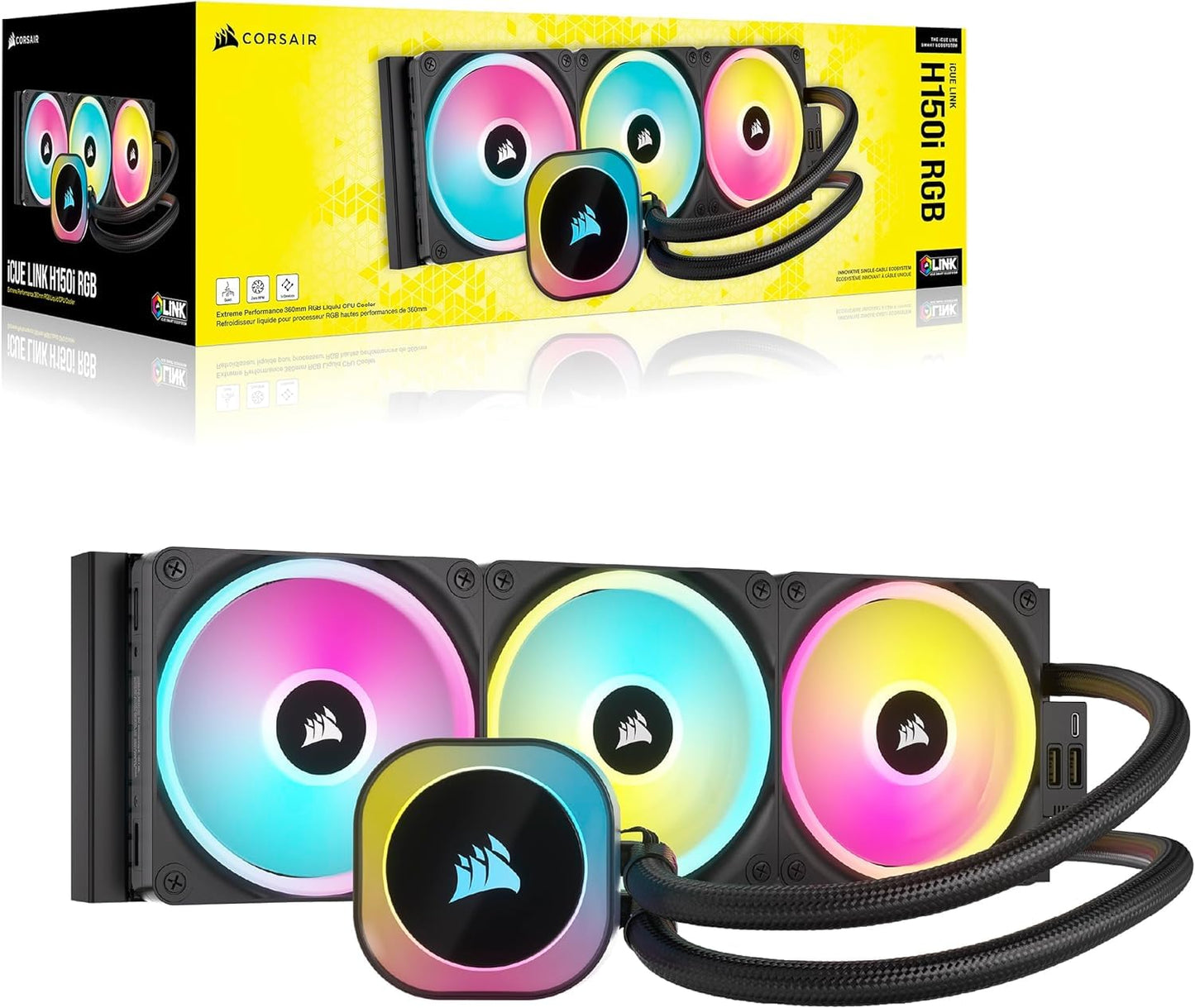 CORSAIR ICUE LINK H150I RGB AIO LIQUID CPU COOLER (CW-9061003-WW)