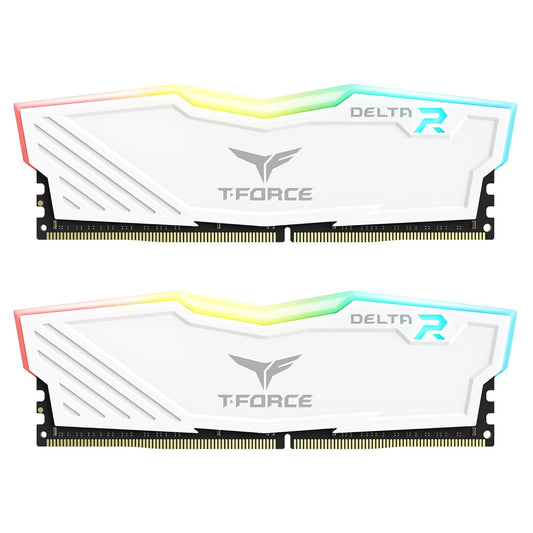 TEAMGROUP T-FORCE DELTA RGB 16GB (8GBX2) DDR4 3600MHZ DESKTOP RAM (WHITE)