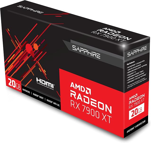 Sapphire AMD Radeon RX 7900 XT 20GB GDDR6 Gaming Graphics Card