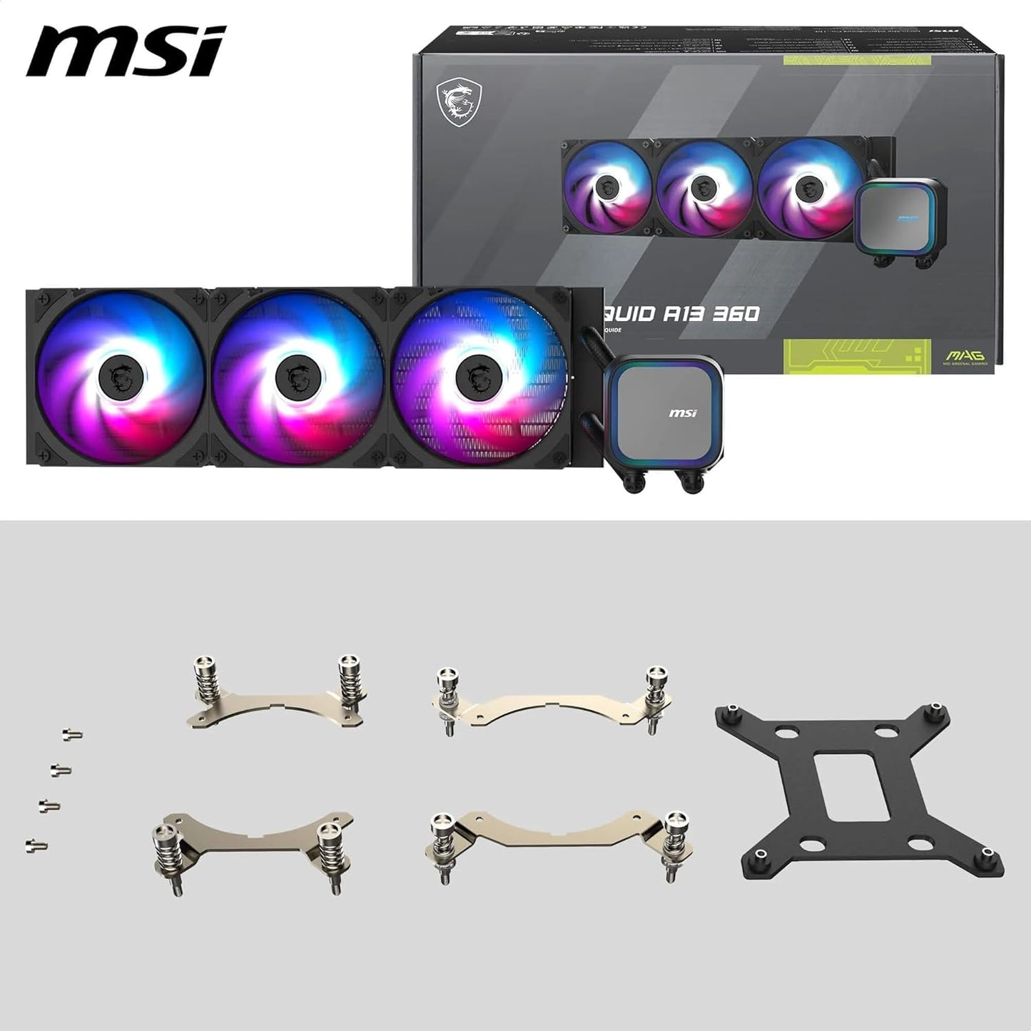 MSI MAG CORELIQUID A13 360 AIO CPU LIQUID COOLER - BLACK