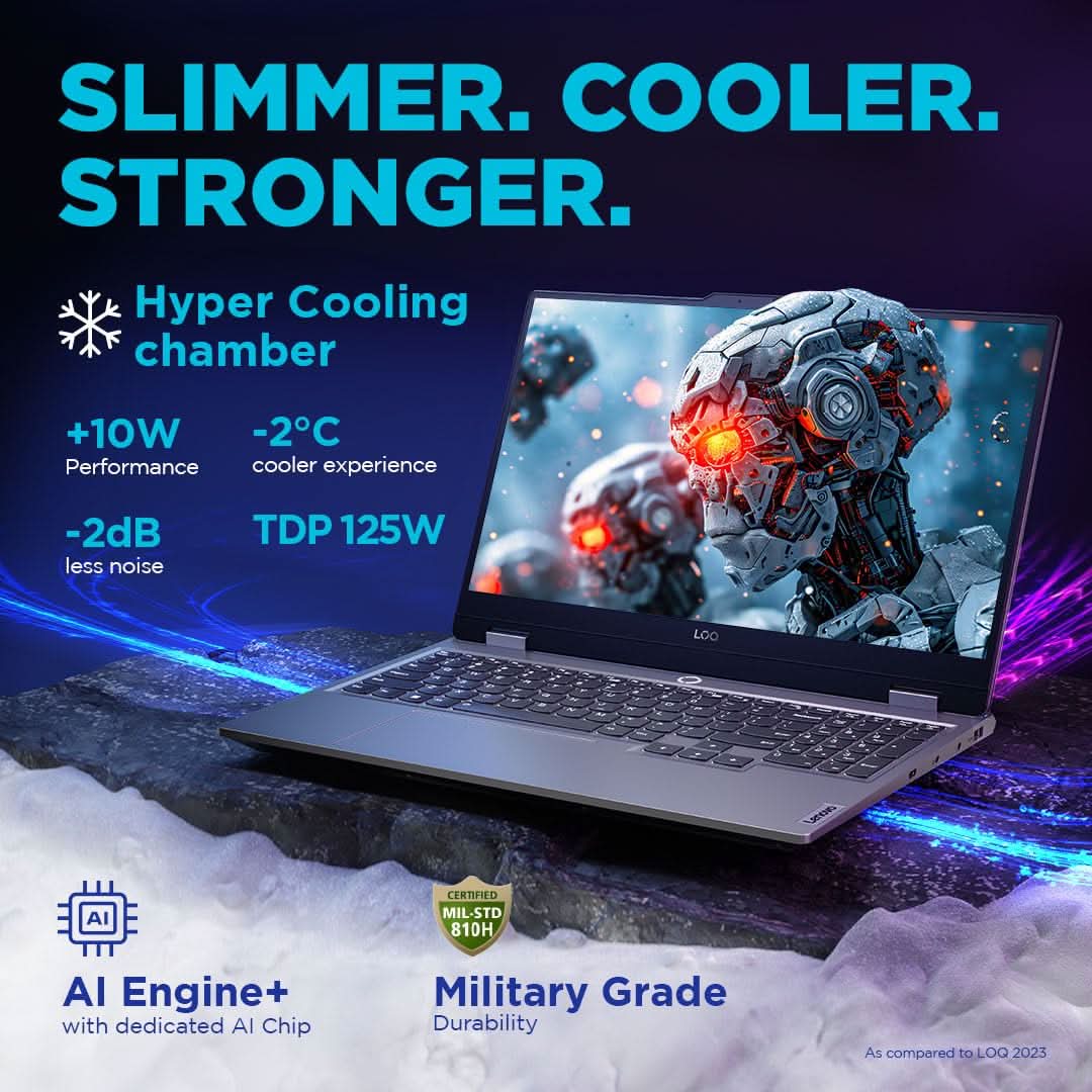 LENOVO LOQ 2024 13TH GEN INTEL CORE I7-13650HX 15.6" (39.6CM) 144HZ 300NITS FHD GAMING LAPTOP (24GB/512GB SSD/WIN 11/NVIDIA RTX 4050 6GB/1YR ADP FREE/MSO 21/3 MONTH GAME PASS/GREY/2.4KG), 83DV00LWIN