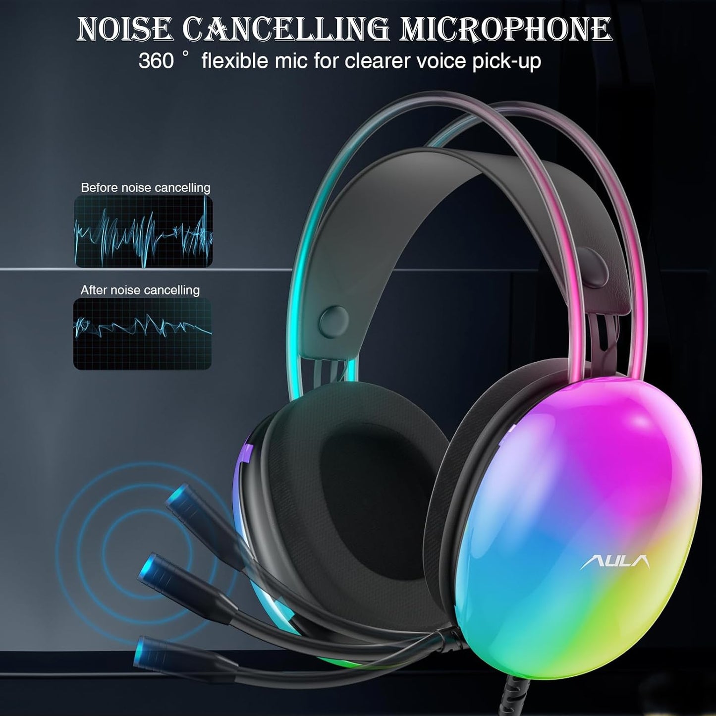 AULA S505 BLACK GAMING HEADSET