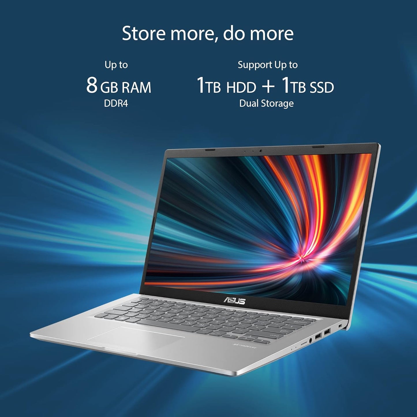 ASUS VIVOBOOK 14 (2021), INTEL CORE I5-1135G7 11TH GEN, 14-INCH (35.56 CMS) FHD THIN AND LIGHT LAPTOP (8GB/512GB SSD/OFFICE 2021/WINDOWS 11/INTEGRATED GRAPHICS/SILVER/1.6 KG), X415EA-EK522WS