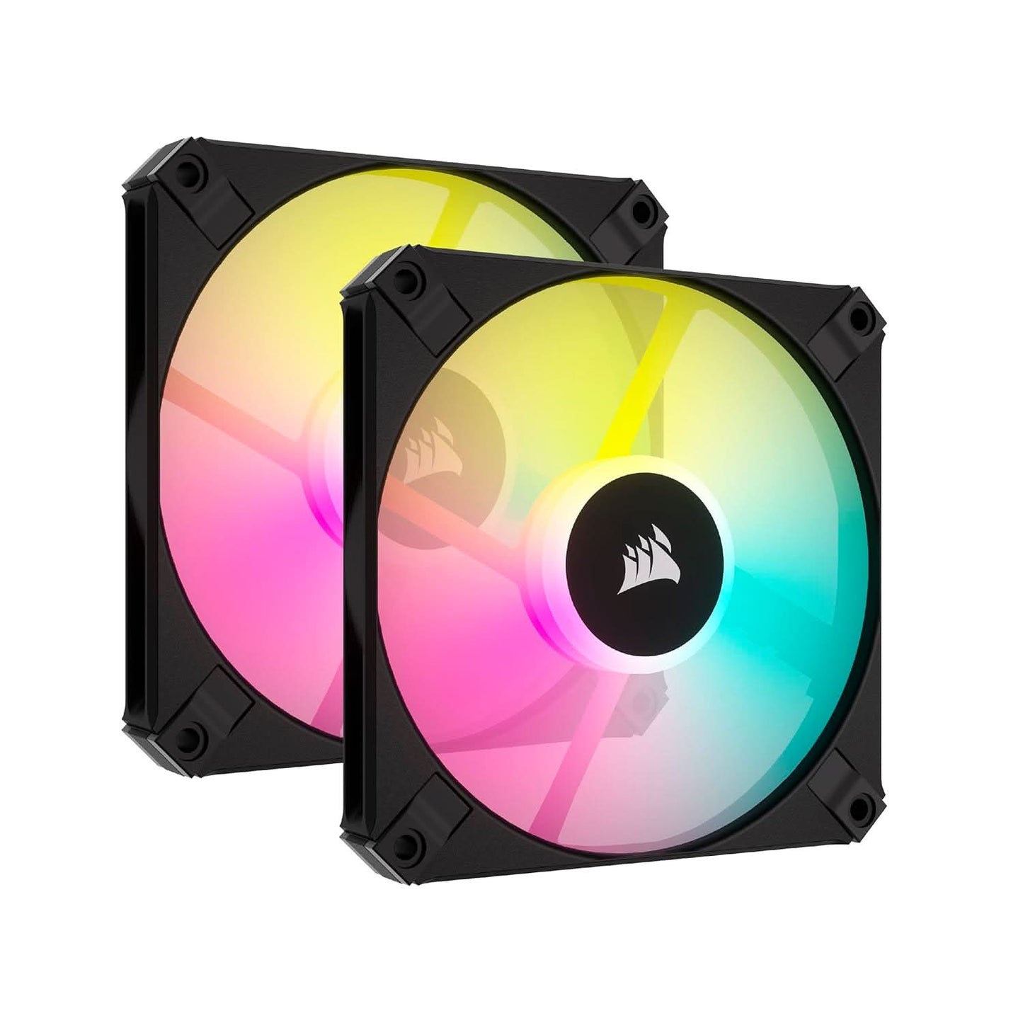 CORSAIR ICUE AF120 RGB SLIM 120MM PWM FLUID DYNAMIC BEARING FAN BLACK TWIN PACK