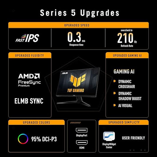 ASUS TUF Gaming VG27AQ5A 27 Inch QHD Fast IPS Gaming Monitor