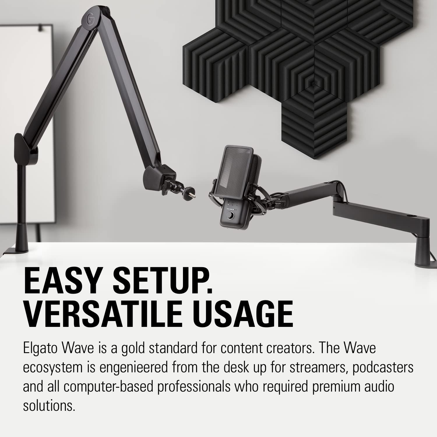 Elgato wave3 micWhite＆mic arm セット ELGATO WAVE:3 WHITE - PREMIUM STUDIO QUALITY USB CONDENSER MICROPHONE