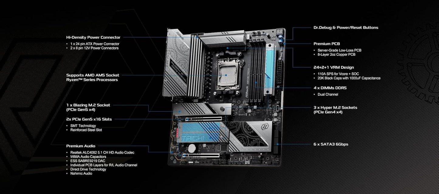 ASROCK X870E TAICHI LITE MOTHERBOARD