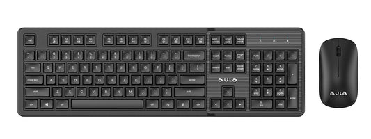 WIRELESS KEYBOARD & MOUSE COMBO,AC202B, BLACK