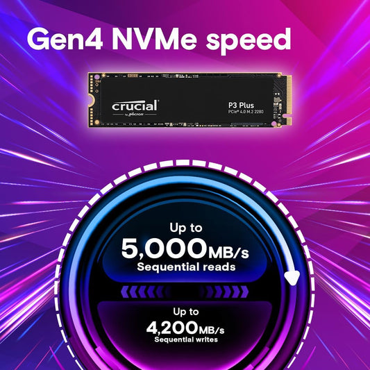CRUCIAL P3 PLUS 2000GB NVME PCIE M.2 SSD CT2000P3PSSD8