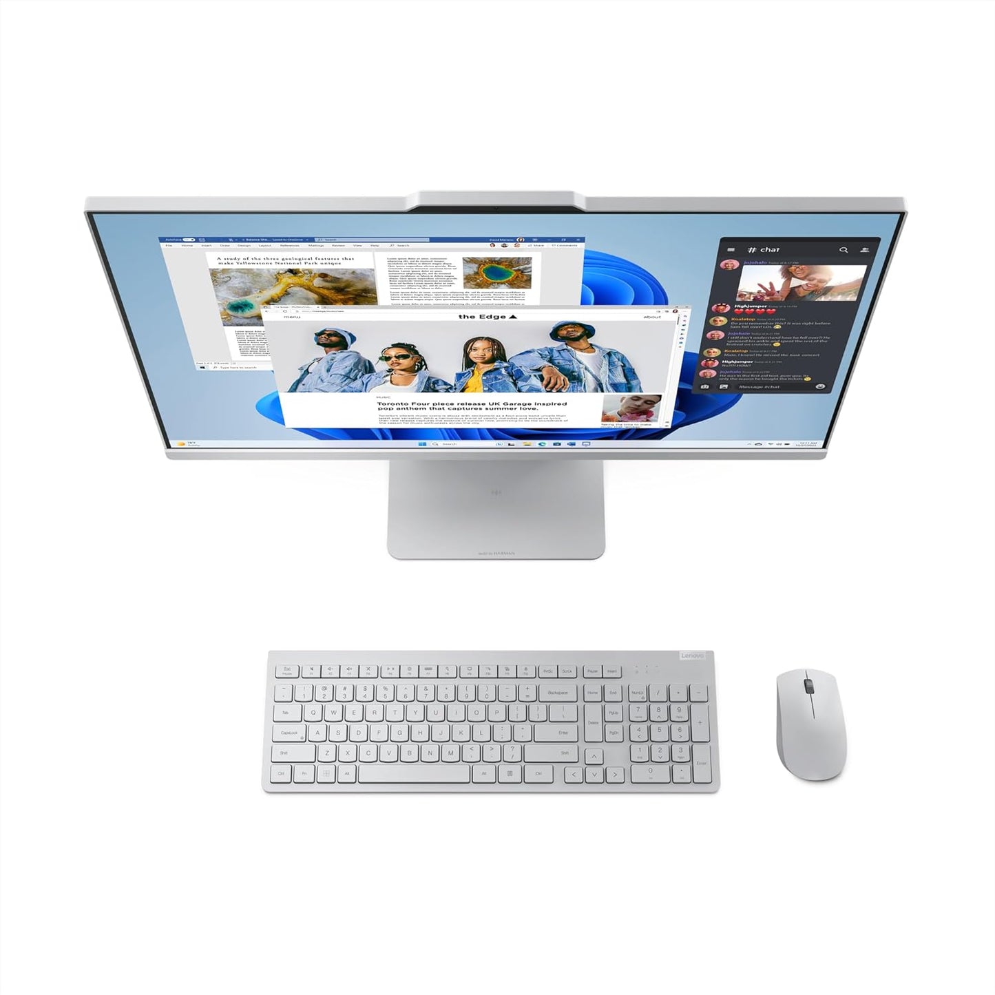 LENOVO IDEACENTRE AIO 13TH GEN CORE I9-13900H 27 INCH QHD IPS (32GB RAM/1TB SSD/WINDOWS11/OFFICE 2021/3WX2 HARMAN SPEAKER/ALEXA BUILT-IN/WIRELESS EOS KEYBOARD & MOUSE, GREY), F0HM00JBIN ALL-IN-ONE DESKTOP