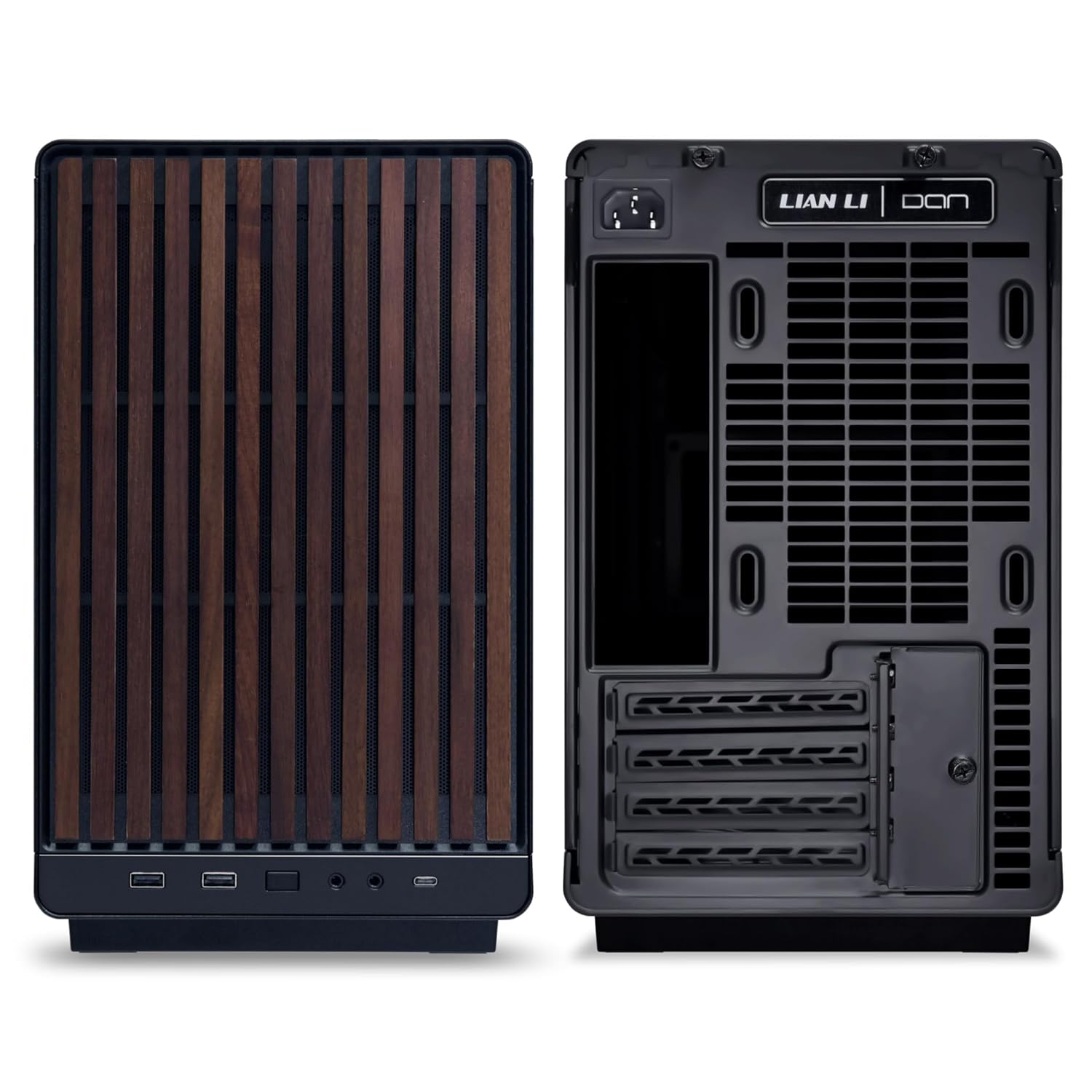 Lian Li A3-mATX Wood Black Mini Tower Case with Glass Side Panel