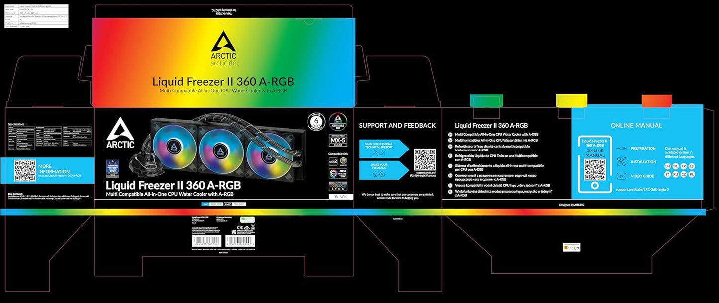 ARCTIC LIQUID FREEZER II-360 A-RGB BLACK