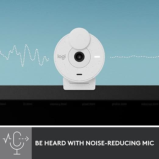 Logitech Brio 300 Full HD Webcam Off White