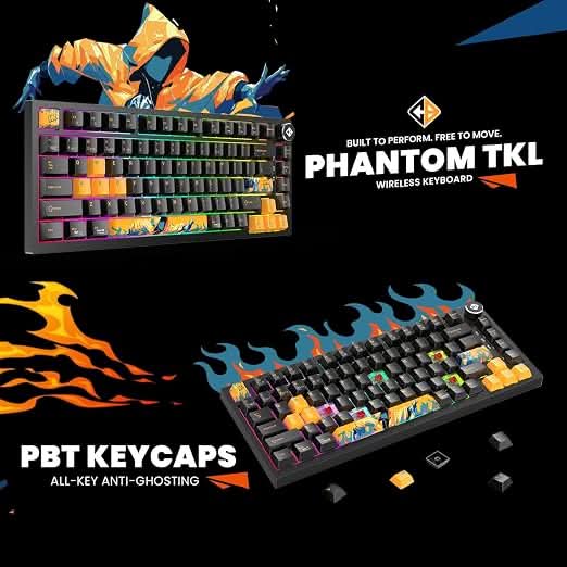 Cosmic Byte Phantom TKL Tri- Mode Mechanical Keyboard Black
