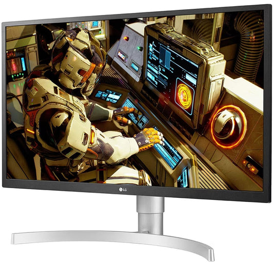 LG 27UL550-W 69 cm/27 inches LCD 4K-UHD 3840 x 2160 Pixels HDR 10 Monitor with IPS Panel, Radeon FreeSync, Height/Pivot/Tilt Adjustable Stand, HDMI x 2, Display Port- 27UL550