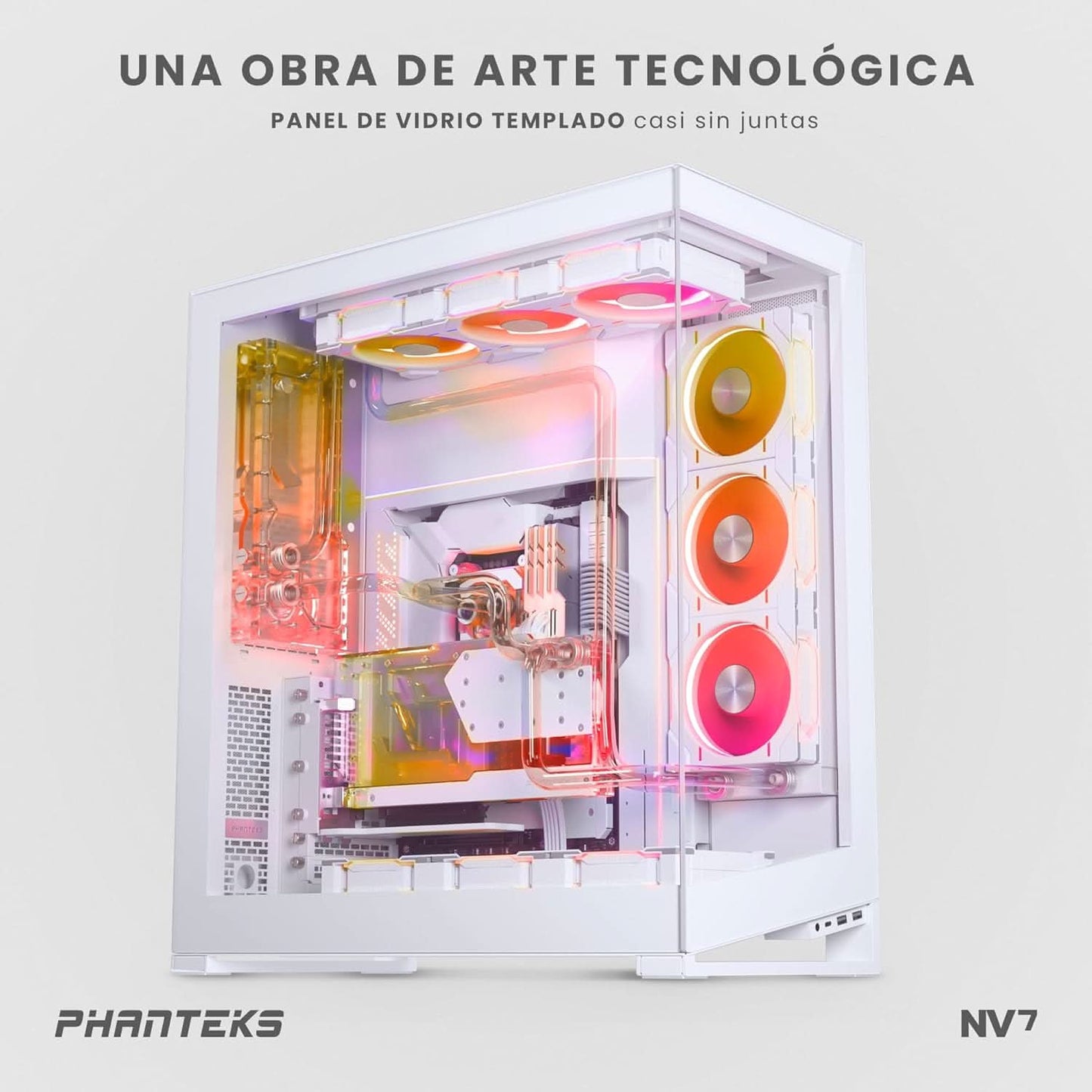 Phanteks NV7 Showcase Full-Tower Chassis (PH-NV723TG_DMW01), Matte White