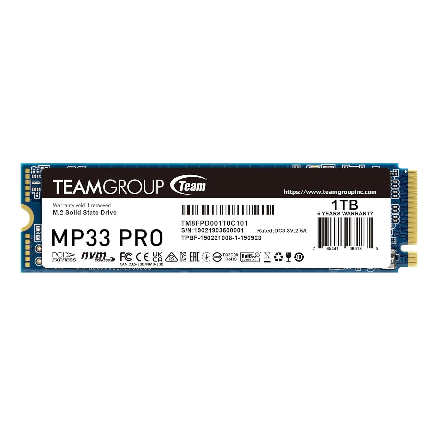 TEAMGROUP MP33 PRO 1TB M.2 NVME INTERNAL SSD