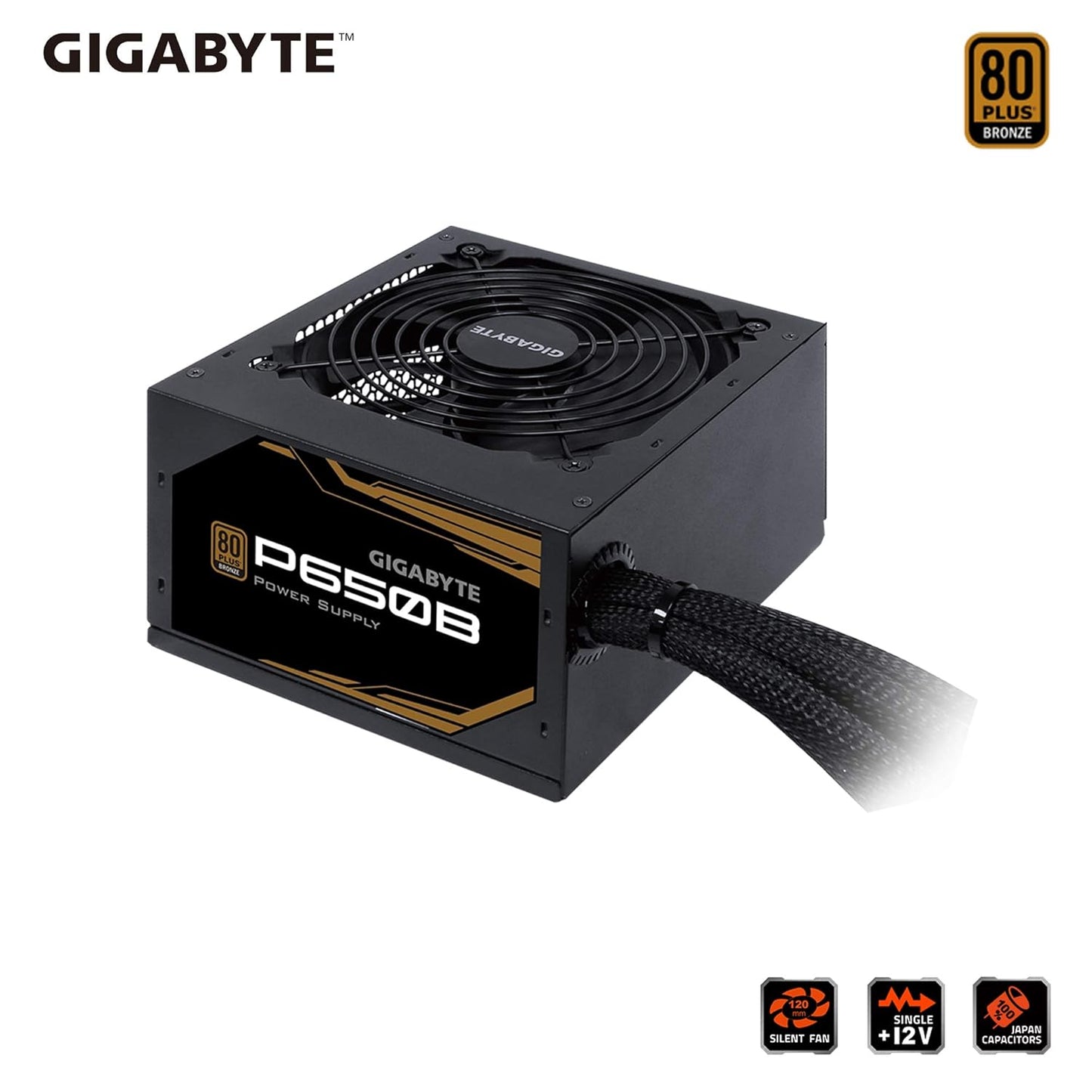 GIGABYTE 650W P650B 80 PLUS BRONZE NON MODULAR SMPS