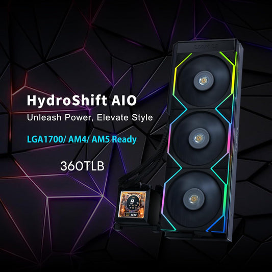 LIAN LI HYDROSHIFT LCD 360TL LIQUID CPU COOLER - BLACK G89.GHSLCD36TB.IN