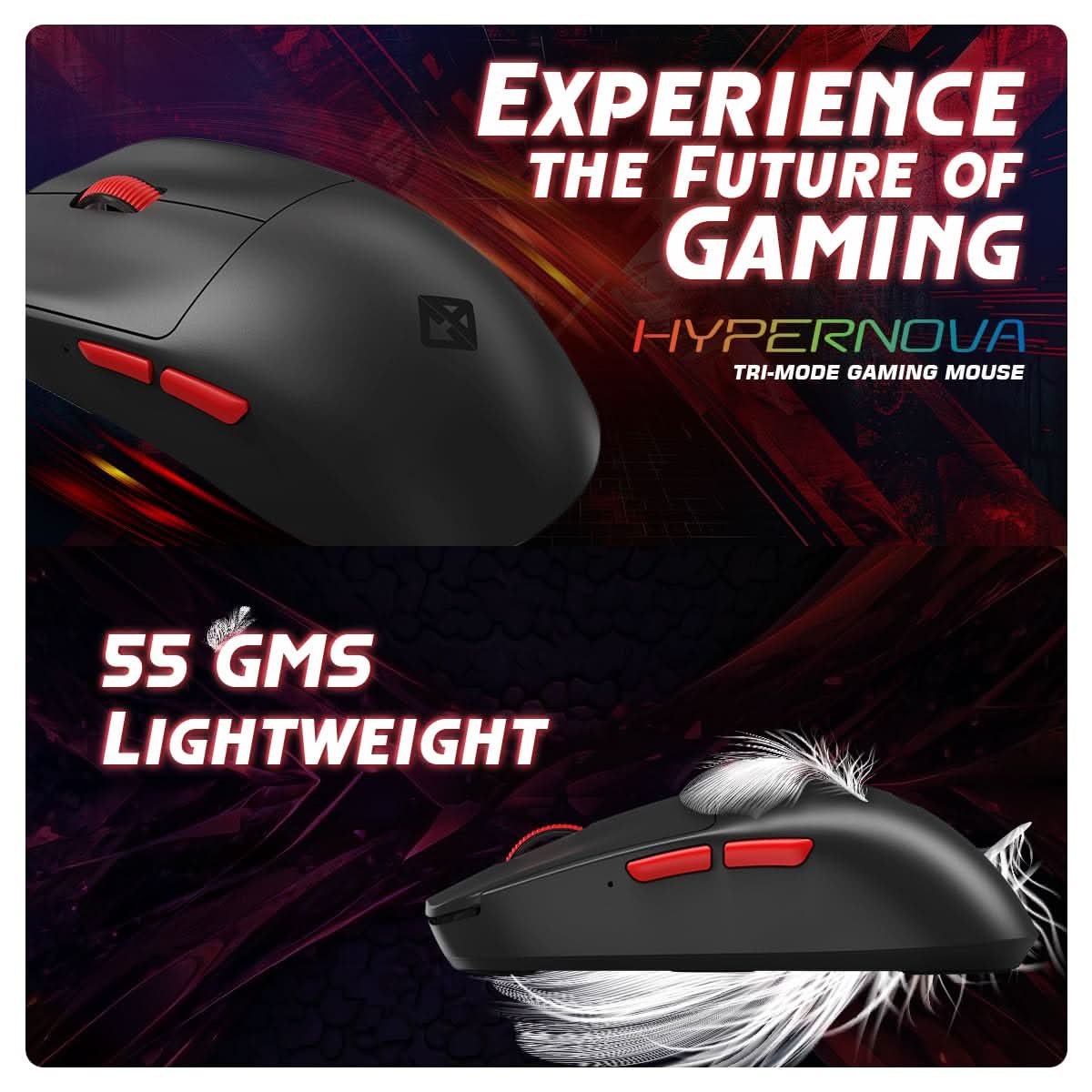 Cosmic Byte Hypernova Tri-Mode Gaming Mouse (Black)