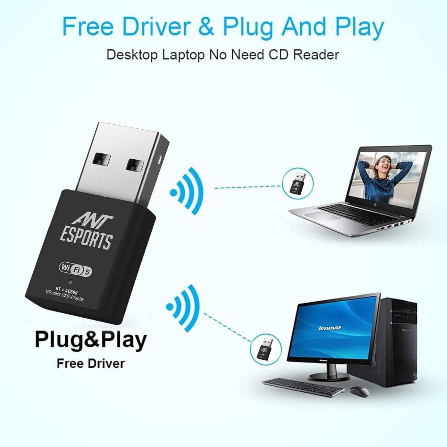 ANT ESPORTS WIRELESS USB DONGGLE (AE600B) WITH CD (ETA-SD-20230807265)