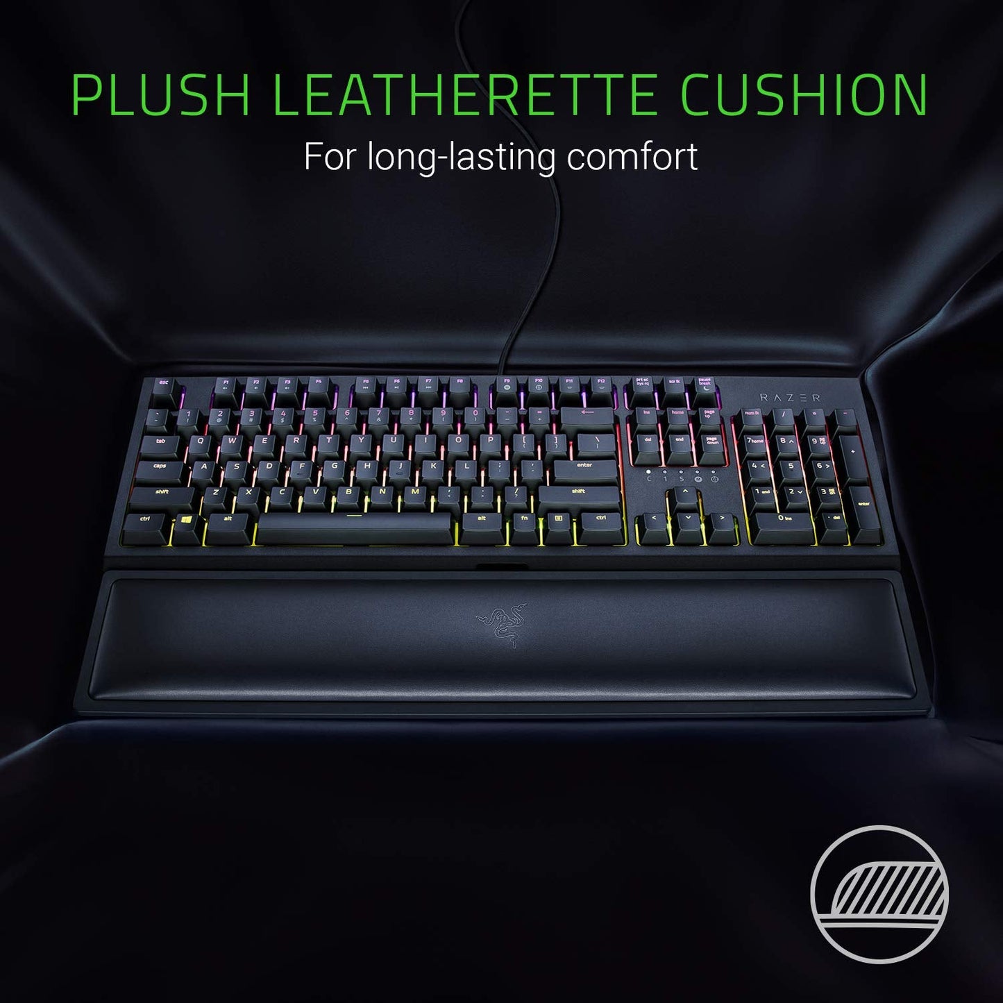 RAZER ERGONOMIC WRIST RESTFORFULL-SIZED KEYBOARDS - FRML PACKAGING