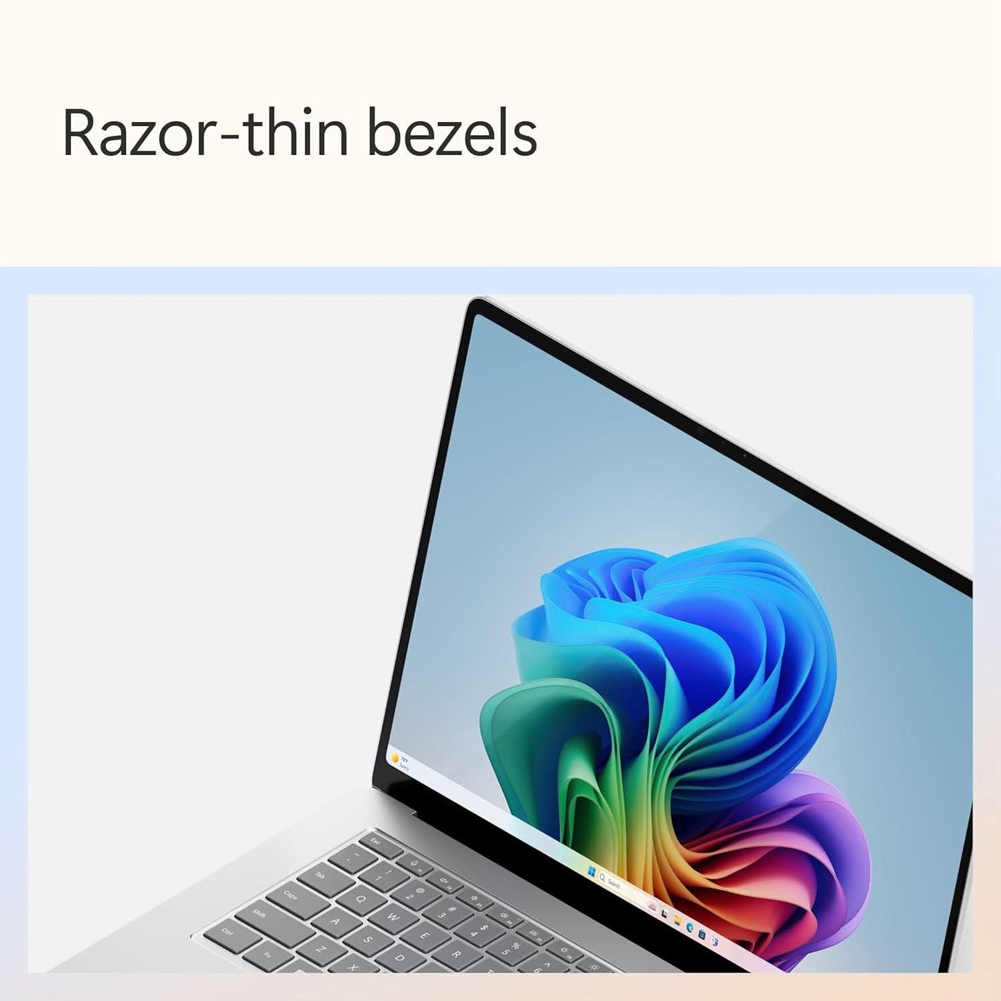 Microsoft New Surface Laptop (7th Edition) - Windows 11 Home Copilot + PC - 15” LCD PixelSense Touchscreen - Qualcomm Snapdragon X Elite (12 Core) - 16GB RAM - 256GB SSD - Platinum - ZHG-00023
