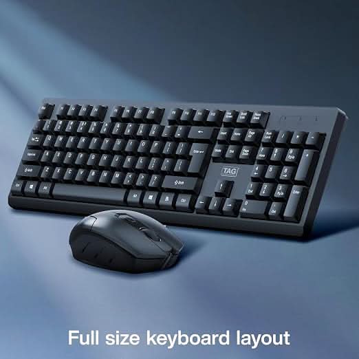 TAG KBWM1200 Black Wireless Keyboard and Mouse Combo