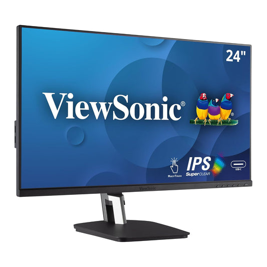 ViewSonic 24 Inch FHD IPS Touch Monitor one Cable Solution USB Type-C, 10-Point in-Cell Projected Capacitive Touch, Advanced Ergonomics, Magnetic Stylus Pen, Adv DP, USB 3.1 Type- A,B,C,HDMI -TD2455