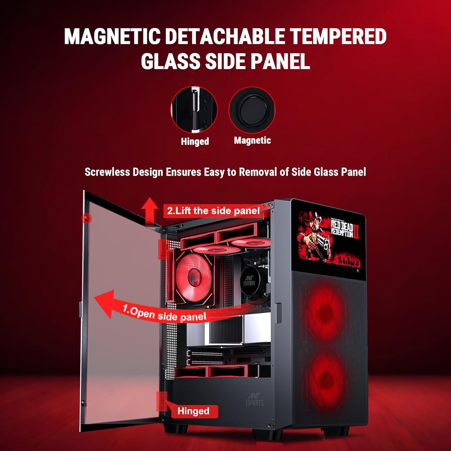 ANT ESPORTS ICE DIGITAL C3 MID TOWER GAMING CABINET - BLACK