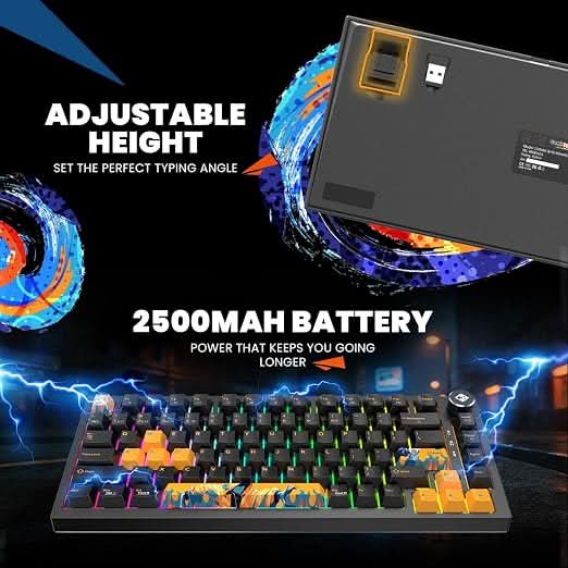 Cosmic Byte Phantom TKL Tri- Mode Mechanical Keyboard Black