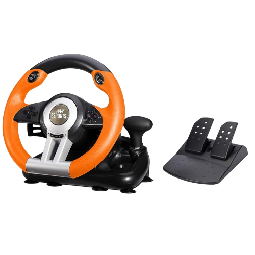 Ant Esports GW V3 PC Steering Wheel 270° Degree Vibration Gaming Steering Wheel with Shifter and Pedal for PC