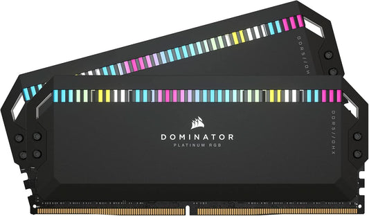 Corsair Memory CMT64GX5M2B6000C30 DOMINATOR PLATINUM RGB DDR5 RAM 64GB (2x32GB) 6000MHz CL30 Intel XMP iCUE Compatible Computer Memory - Black