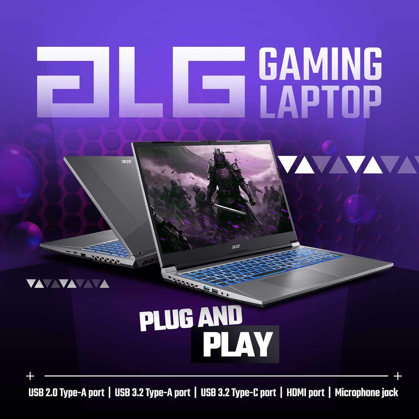 ACER ALG,INTEL CORE I5-12TH GEN 12450H PROCESSOR, NVIDIA GEFORCE RTX 2050-4GB(16GB/512GB) FHD, 39.62CM(15.6") 144HZ, WINDOWS 11 HOME, STEEL GRAY, 1.99KG, AL15G-52, PREMIUM METAL BODY GAMING LAPTOP