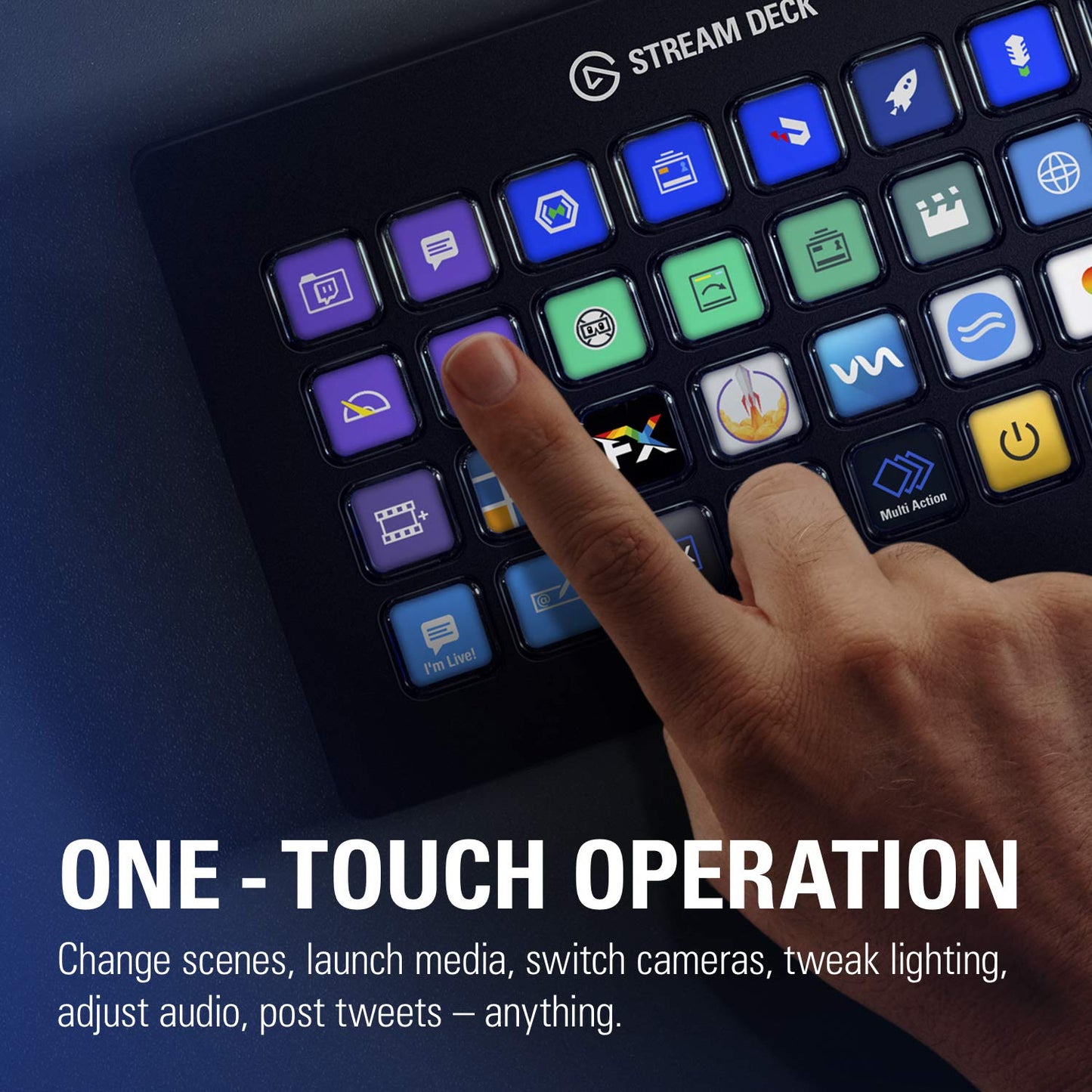 ELGATO STREAM DECK XL - ADVANCED STREAM CONTROL WITH 32 CUSTOMIZABLE LCD KEYS 10GAT9901